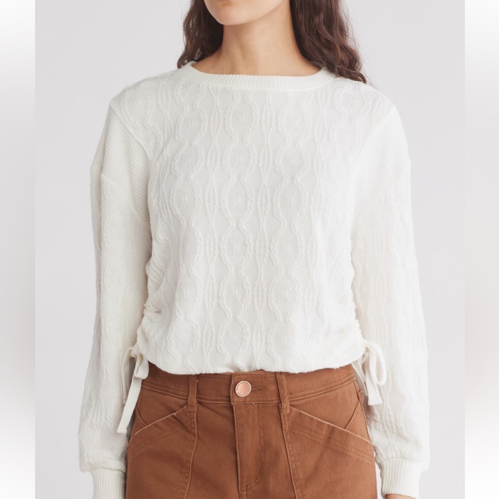 White Cable Knit Sweater